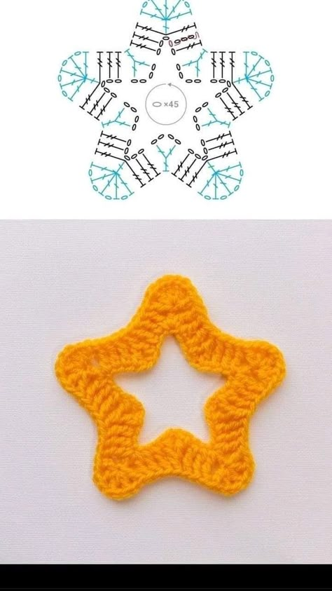 Crochet Star Pattern, Projek Mengait, Crochet Star Patterns, Hadiah Diy, Crochet Star, Mode Crochet, Pola Amigurumi, Crochet Stars, Crochet Design Pattern