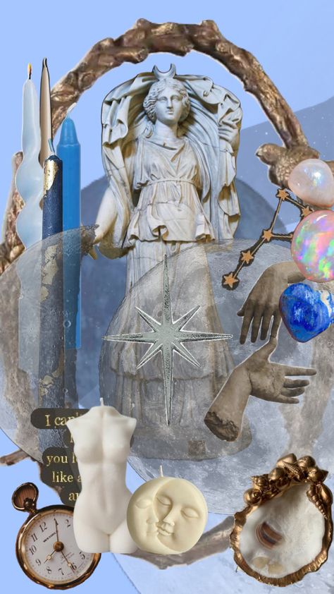 #altar #selene #moon Selene Greek Mythology, Moon Alter, Sun Chariot, Selene Goddess Of The Moon, Selene Goddess, Hellenic Polytheism, Goddess Selene, Goddess Of Magic, Say Yes To Heaven