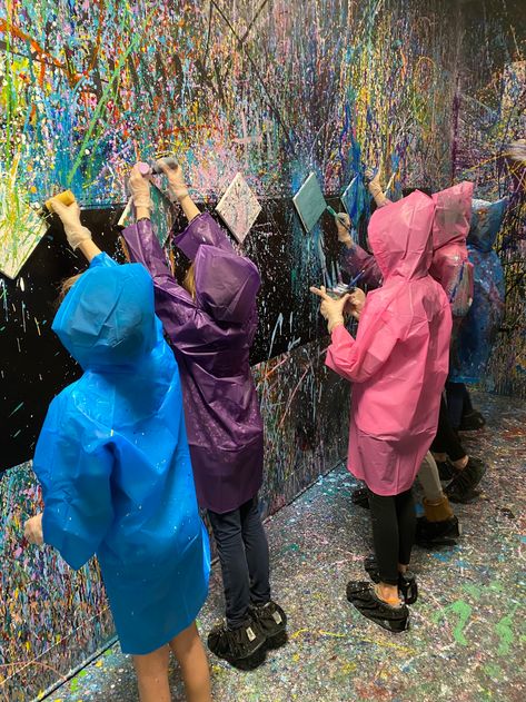 Paint Splatter and Smash rooms Rage Room Ideas, Rage Room Aesthetic, Paint Splatter Room, Paint Throwing, Splatter Room, Smash Room, Participatory Art, Throwing Paint, Party Van