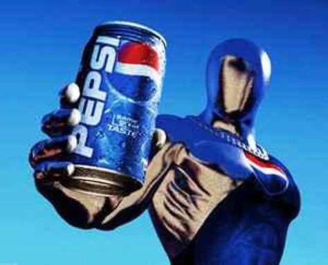 For a short while in Japan, Pepsi created a mascot known as Pepsi Man; a "super hero" who would run to the other side of the city to deliver pepsi to citizens. The concept alone is hysterical for me since not only this Idea was approved, Pepsi Man also got his own video game on the playstation as well. Create A Superhero, Cola Wars, Pepsi Ad, Pepsi Man, Nostalgia Core, Drinks Brands, Image Swag, Man Games, Graphic Poster Art