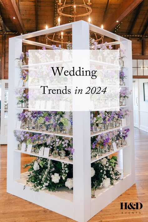 Curious what's hot in 2024 weddings? Dive into our blog post and discover the coolest trends, from unique themes to creative color schemes. Unique Event Decor, Popular Wedding Themes, 2023 Weddings, Wedding Flower Trends, Popular Wedding Colors, Flower Backdrop Wedding, Unique Themes, Event Trends, Wedding Reception Backdrop