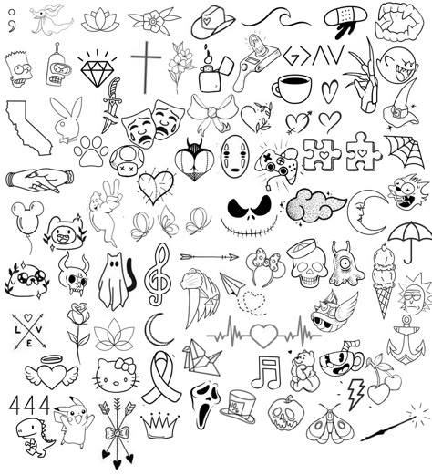 $50 Tattoo Flash Sale! Sunday Sept 8th, 11am to 6pm DON'T LIKE OUR FLASH? DM US YOUR OWN DESIGN FOR $70 (Your design should be similar to the outline designs on our flash sheet) Size: 1-2" Black ink only, extra charge for shading/color No Feet, necks, or fingers Cash Only Please! Walkins only (sorry no appointments) starting at 11am! Questions? Call 619-575-6792 or DM us! Feel free to DM us with your own flash designs for approval before the sale! Wylde Sydes Tattoo 1515 Palm Ave San Die... Patch Work Tattoo Flash Sheet, Knee Tattoo Template, Finger Tattoo Designs Ideas, Easy Tattoo Practice, Small Tattoo Sheet, Apprentice Flash Sheet, Easy Emo Tattoos, Vintage Tattoo Flash Sheet, Flash Tattoos Men