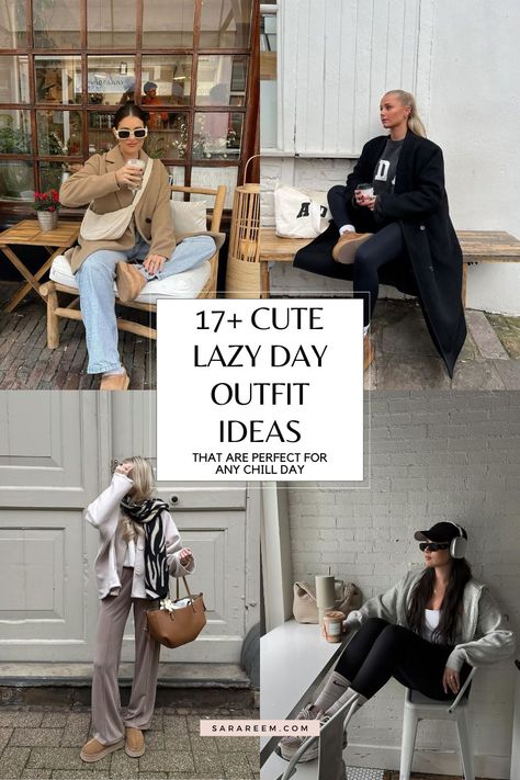 Looking for some cute, comfy, and cozy outfit inspo? These cute lazy day outfit ideas for 2024 will keep you looking effortlessly chic and casual all season long! Whether you’re staying in or heading out, these stylish looks bring the perfect mix of comfort and aesthetic vibes. Get inspired by these go-to outfits that are both fashionable and functional—ideal for the ultimate cozy day! Cute Lazy Day Outfits For Church, Messy Casual Outfits, Sunday Morning Outfit Casual, Cold Saturday Outfit, Comfy Cabin Outfits, Lazy Work Day Outfit, Cute Cozy Winter Outfits Casual, Brunch Outfit Comfy, Comfy Cute Home Outfits