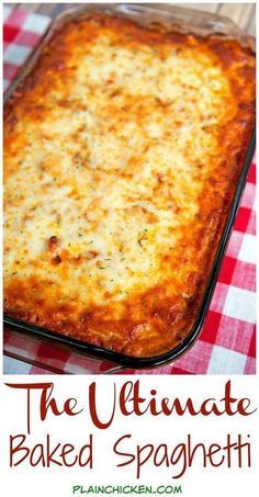 The Ultimate Baked Spaghetti - cheesy spaghetti topped with Italian seasoned cream cheese, meat sauce and mozzarella cheese - SOOOO good! Makes a great freezer meal too! We ate this two days in a row! Spaghetti Sauce Casserole, Baked Spaghetti With Italian Sausage, Baked Spaghetti With Sausage, Italian Casseroles Baked, Ultimate Baked Spaghetti, Spaghetti Casserole Recipe, Cheesy Spaghetti, Baked Spaghetti Casserole, Spaghetti Recipes Easy