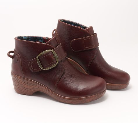 Gain personality points every time you slip into these fabulous leather ankle boots. The ornamental buckle is a distinctive touch. From Alegria. Buckle Ankle Boots, Leather Buckle, Leather Ankle Boots, Chestnut, Fashion Shoes, Leather Upper, Ankle Boots, Shoe Boots, Buckle