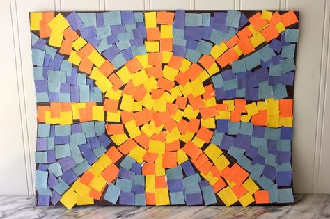 Colorful mosaic-creation tells us about God's character. other ideas-night sky with stars, rainbow, waterfall? Roman Mosaic Art, Mosaics For Kids, Roman Mosaics, Paper Mosaic, Roman Mosaic, Tech Art, Mosaic Artwork, Roman Art, Homeschool Art