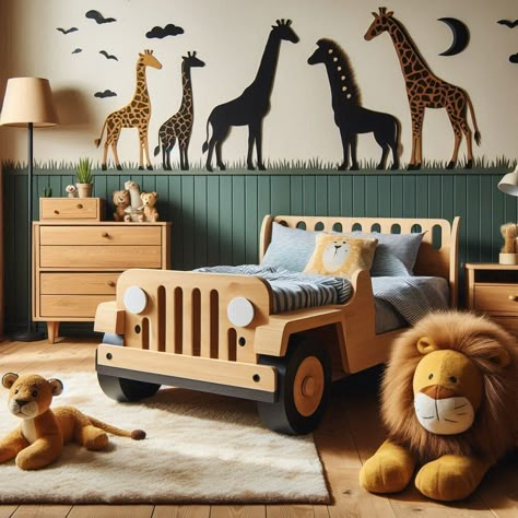 Boys Room Ideas Kids Room Boy 5 Year, Toddler Room Makeover Boys, Safari Theme Bedroom Kids, Zoo Bedroom Kids, Exterior Japandi, Boys Bedroom Ideas Age 5, Truck Bedroom For Boys, Jungle Theme Toddler Room, Bedroom For Toddler Boy