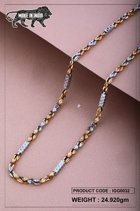 Gold And Platinum Chain For Men, Italian Gold Chains For Men, Italian Chains Designs Gold For Men, Platinum Chains For Men, Rose Gold Chain Mens, Mens Neck Chains, Chains Men, Italian Gold Chain, Mens Bracelet Gold Jewelry