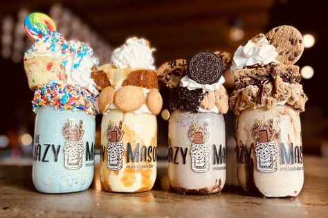 New to NoVa: Crazy Mason Milkshake Bar opening first store in region - The Burn Milkshake Delivery, Crazy Mason Milkshake, The Best Milkshake, Whipped Icing, Blue Bell Ice Cream, Milkshake Bar, Best Milkshakes, Dessert Restaurants, Oatmeal Cream Pies