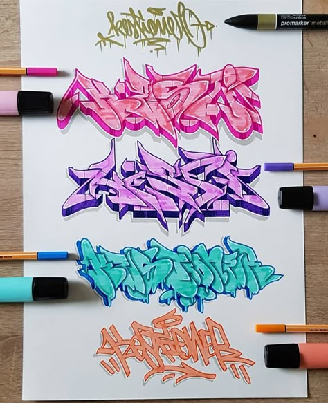 Julien Sld on Instagram: “Test new markers #sketching #sketches #sketchbook #color #markers #graffitiart #graffitis #graff #wildstylegraffiti #wildstyle #artwork…” Paint Marker Graffiti, Different Graffiti Styles, Graffiti Artwork Lettering, Graffiti Color Combos, Graffiti Color Schemes, Grafitti Color, Wildstyle Graffiti Sketch, Cool Graffiti Art, Graffiti Sketchbook