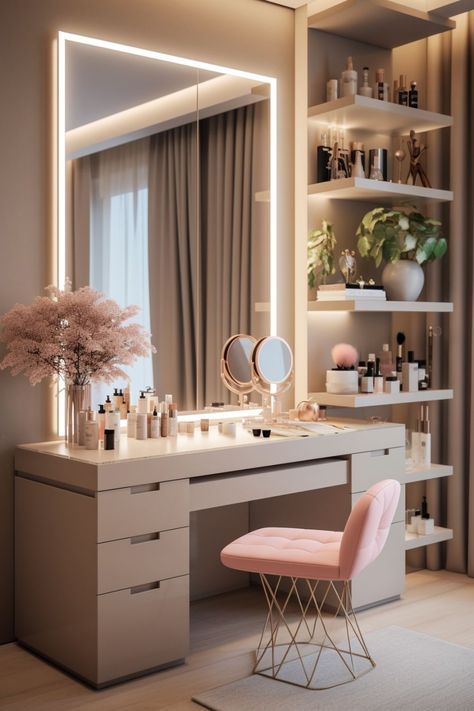 Stylish Room Decor, Dressing Room Decor, Dressing Table Design, Cozy Room Decor, Room Makeover Bedroom, Dressing Room Design, House Interior Decor, Room Inspiration Bedroom, Bedroom Inspo