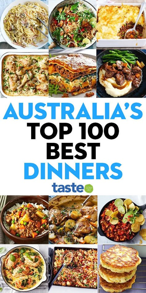 Take a bow carbonara, roast lamb, lasagne and savoury mince (just to name a few) because you’ve just been cooked, loved and rated the very best easy and family-friendly dinners in the country. #dinner #dinnerrecipes #dinnerideas #australia #australian #australianrecipes Taste Australia Recipes, Australian Food Recipes Dinners, Australian Recipes Dinner, Australian Meals Recipes, Australia Food Recipes, Traditional Dinner Ideas, Australian Dinner Recipes, Australian Recipes Traditional, Country Dinner Ideas