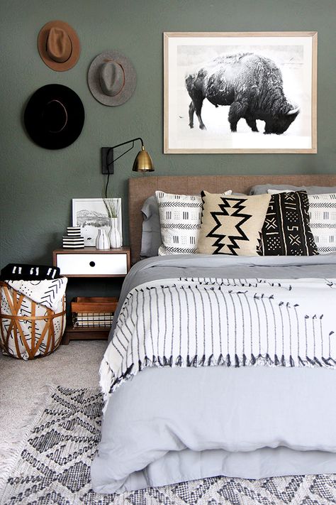 Ispydiy_bedroom_makover-1 Woodsy Bedroom, Apartment Bedroom Decor, Modern Bedroom Decor, Bohol, Bedroom Green, Decor Accessories, Bed Room, My New Room, New Room