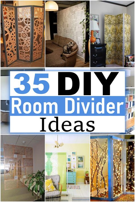 35 DIY Room Divider Plans For Modern Look - DIY Crafts Room Divider Hanging From Ceiling, Entryway Room Divider Ideas, Diy Room Separator Ideas, How To Make Room Dividers Diy, How To Build A Room Divider, Diy Separation Wall, Diy Folding Room Divider, Diy Sliding Door Room Divider, Creative Room Divider Ideas