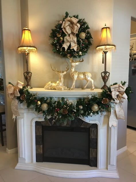 DIY Christmas mantel