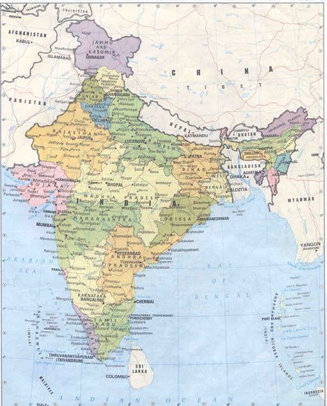 Detailed political and administrative map of India. India detailed political and administrative map. India World Map, Map Of India, Postcards Diy, India Holidays, Geography Map, Physical Map, Asia Map, World Map Wallpaper, Map Outline