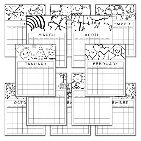 Teacher Calendar Printables Free, 2024 Coloring Calendar, 2024 Coloring Calendar Printable Free, Coloring Calendar 2024, Kids Calendar Printable Free, Free Printable 2024 Monthly Calendar, Free Printable 2025 Monthly Calendar, 2025 Calendar Printable Free Monthly, Free Printable Calendar 2024