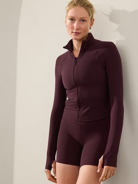 Salutation Crop Jacket | Athleta 2025 Aesthetics, Summer Activewear, Chanel Loafers, Fall Wishlist, Yoga Jacket, Fit For Life, Mesh Jacket, Gym Clothes Women, Bra Dress