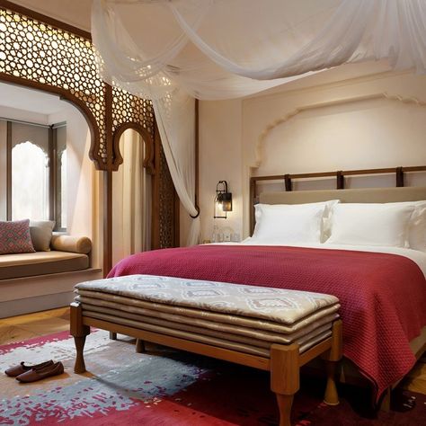 Metal Bed Design, Moroccan Bedroom Ideas, Simple Bed Designs, 1001 Nights, Moroccan Bedroom, Six Senses, Indian Interiors, Simple Bed, Metal Bed