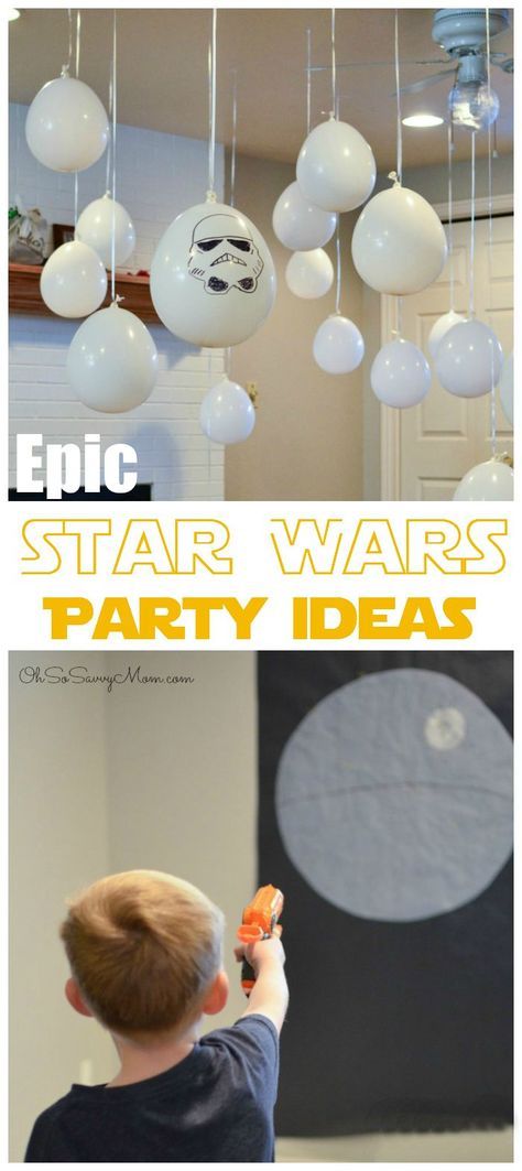 Star Wars Party Games, Birthday Star Wars, Star Wars Theme Party, Star Wars Party Ideas, Star Wars Bb8, Woodland Birthday Party, Star Wars Cake, Star Wars Birthday Party, Halloween Games For Kids