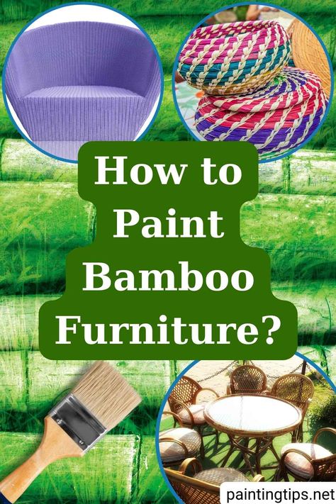 Spray Paint: For small decor, quick & easy.
Acrylic Paint: Vibrant colors, acrylic varnish for durability.
Wood Preservative Paints: Mimic various wood shades.
Teak Oil: Revive and protect bamboo furniture." Painting Bamboo Furniture, How To Paint Bamboo, Paint Bamboo Furniture, Paint Bamboo, Painting Bamboo, Creative Painting Ideas, Furniture Painting Tips, Painted Bamboo, Bamboo Utensils