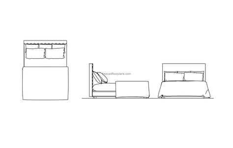 bed cad block in mm min scaled Bed Blocks, Pool Houses Plans, Cad Blocks Free, House Plans Design, Floor Plans House, One Storey House, Open House Plans, 2 Bedroom House Plans, Swimming Pool House