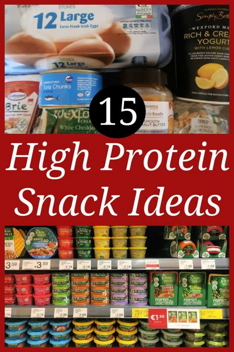 15 High Protein Snack Ideas – The best easy healthy snacks you can snack on that are portable to take on the go to help keep you full between meals – plus video snacks haul. High Protein Snacks On The Go, High Protein Snack Ideas, Protein Snack Ideas, Easy Protein Snacks, Protein Foods List, Easy Healthy Snacks, Snack On The Go, Healthy High Protein Snacks, High Protein Snack