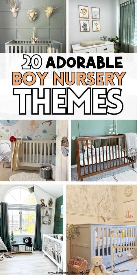 boy nursery ideas Disney Boy Nursery, Baby Boy Nursery Room Inspiration, Simple Baby Boy Nursery, Boy Themed Nursery, Little Boy Nursery Ideas, Nursery Themes Boy, Boy Nursery Ideas Themes, Whimsical Baby Nursery, Simple Nursery Decor