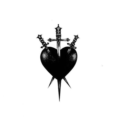 Three Of Swords, Tarot Tattoo, Geniale Tattoos, Gothic Tattoo, Cover Up Tattoo, Black Ink Tattoos, Dope Tattoos, Mini Tattoos, Pretty Tattoos