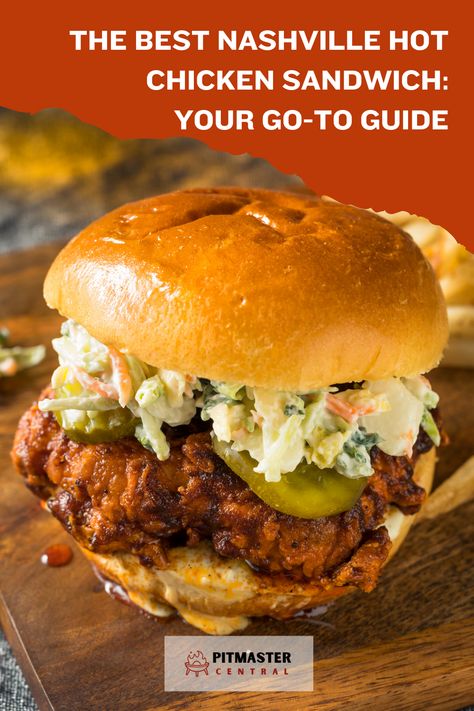 All you need to know about making the best Nashville hot chicken sandwich at home! #NashvilleHotChicken #SandwichRecipe #HomemadeGoodness Crispy Chicken Sandwich Ideas, Bang Bang Chicken Sandwich, Nashville Chicken Sandwich, Nashville Hot Chicken Sliders, Nashville Hot Chicken Sandwich Recipe, Hot Honey Chicken Sandwich, Best Chicken Sandwich, Kfc Zinger, Chicken Bacon Sandwich