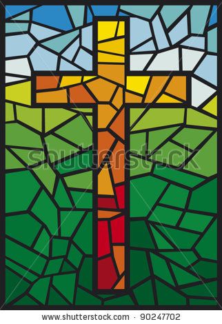 Stained Glass Cross, L'art Du Vitrail, Jesus Christ Cross, Stained Glass Quilt, Cross Quilt, Glass Cross, Mosaic Crosses, Church Banners, The Cross Of Christ