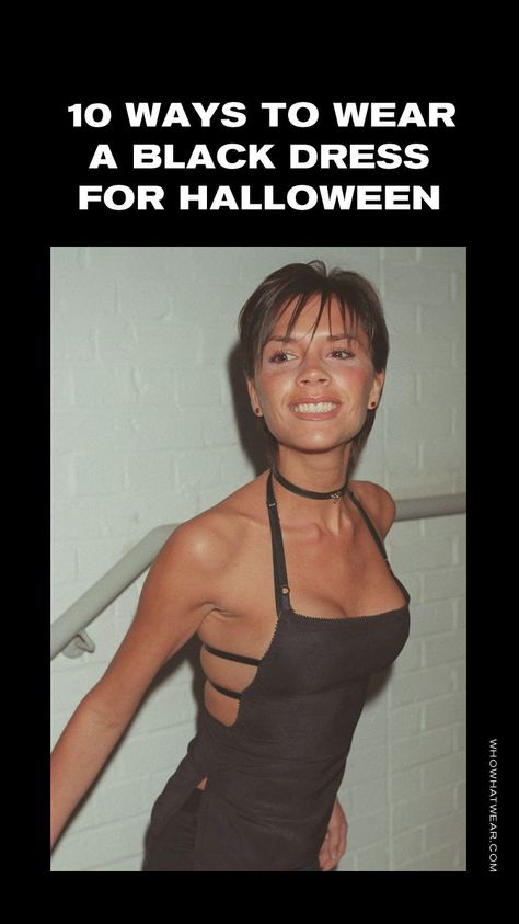 The easiest Halloween costume ideas you can throw on with a black dress Halloween Costumes Black Dress Outfit, Black Dress For Halloween Costume, Black Lace Dress Halloween Costume, Black Princess Halloween Costume, Black Mini Dress Costume Ideas, Mini Black Dress Halloween Costume, Black Long Dress Halloween Costume, Black Dress Cosplay Ideas, Black Mini Dress Halloween Costume Ideas