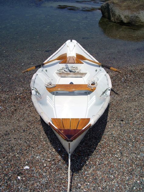 The Gloucester Light Dory - Small Boats Magazine Dory Boat, Marine Grade Plywood, Rowing Machines, Boat Art, Men's Day, My Living Room, Row Boat, Boat Design, Fishing Boat