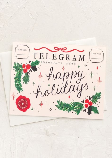 Holiday Cards Holiday Cards What To Write, Greeting Cards Inspiration, Letter Envelope Design Ideas, Seasons Greetings Design, Happy New Year Illustration Design, Christmas Lettering Ideas, Happy Holidays Illustration, Happy Holidays Lettering, Christmas Cards Illustration