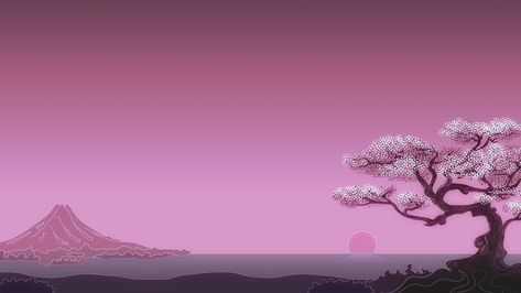 Sakura Japanese Minimal Art Sakura wallpapers, Sakura Japanese Minimal Art wallpaper, sakura 4k wallpapers Desktop Wallpaper 1920x1080, Pink Flowering Trees, Monte Fuji, Minimalist Japanese, Mont Fuji, Arte 8 Bits, Minimal Wallpaper, Wallpaper Animes, Tree Wallpaper