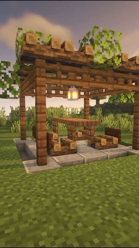 minecraftbuildinggod on Instagram: Pergola Garden Area🍃 by @gorilloyt 👉Follow @minecraftbuildinggod for more ▪︎Like this post ▪︎Comment your thoughts ▪︎Save for later… Minecraft Outside Decor, Minecraft Outdoor Decor, Minecraft Outdoor, Legendary Armor, Cool Skins, Minecraft Garden, Minecraft Decoration, Rumah Minecraft Sederhana, Minecraft Structures