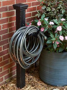 DIY Weekend Curb Appeal Makeover Ideas                                                                                                                                                                                 More Wallpaper Makeover, Hoseok Aesthetic, Diy Exterior, Front Yards Curb Appeal, Diy Curb Appeal, Garden Hose Holder, Hoseok Wallpaper, Outside Projects, Hose Holder