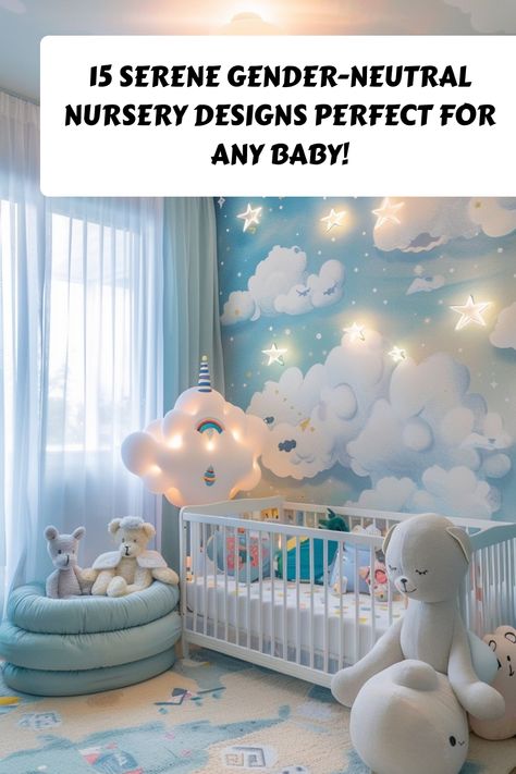 Create a calm, beautiful space for your little one with these 15 serene gender-neutral nursery designs! 🌿 From soft colors to natural accents, find inspiration for a peaceful nursery. #GenderNeutralNursery #NurseryDecor #BabyRoomInspo Peaceful Nursery, Mountain Themed Nursery, Gender Neutral Nursery Design, Nursery Design Neutral, Gender Neutral Kids Room, Nursery Gender Neutral, Light Colored Furniture, Nursery Designs, Pastel Nursery