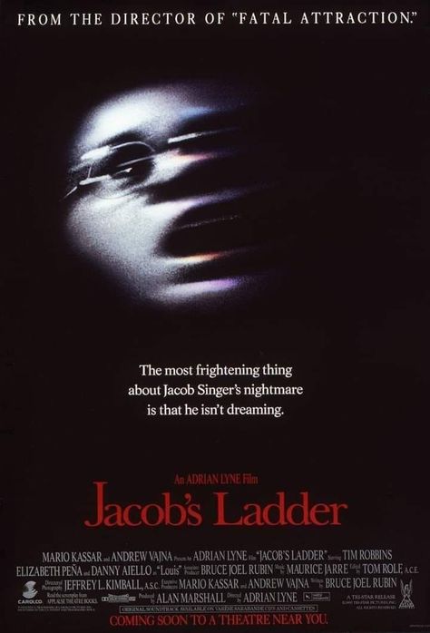 Jacob's Ladder (1990) Danny Aiello, Coming Soon To Theaters, Jacobs Ladder, 1990 Movies, Tim Robbins, Fatal Attraction, Movie Info, Jacob's Ladder, Alfred Hitchcock