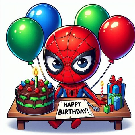 Happy Birthday Spiderman, Happy Wedding Anniversary Wishes, Baby Superhero, Spiderman Cartoon, Spiderman Kids, Marvel Superheroes Art, Avengers Party, Wedding Anniversary Wishes, Happy Birthday Photos