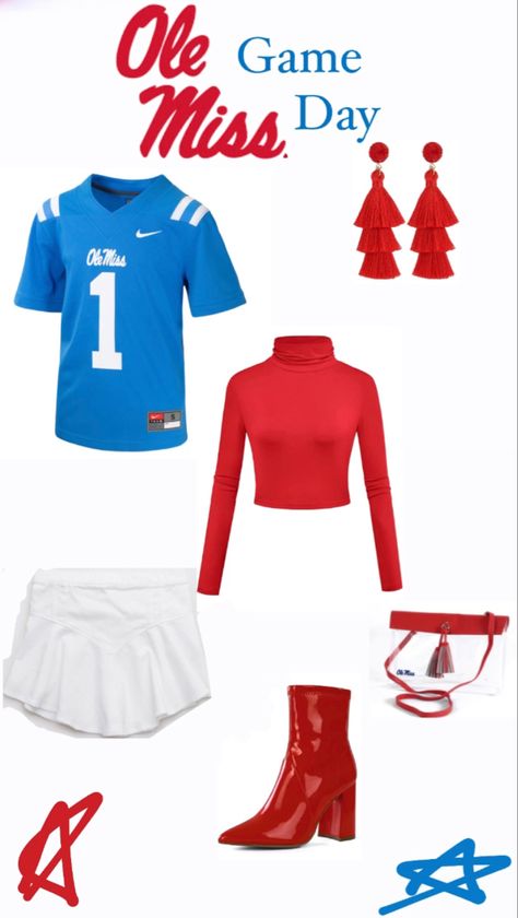 Ole Miss Game Day Outfit White, Ole Miss Gameday Outfit, Ole Miss Outfit, Ole Miss Game Day Outfit, Ole Miss Girls, Ole Miss Game Day, Sorority Canvas Paintings, Lsu Gameday, College Skirt