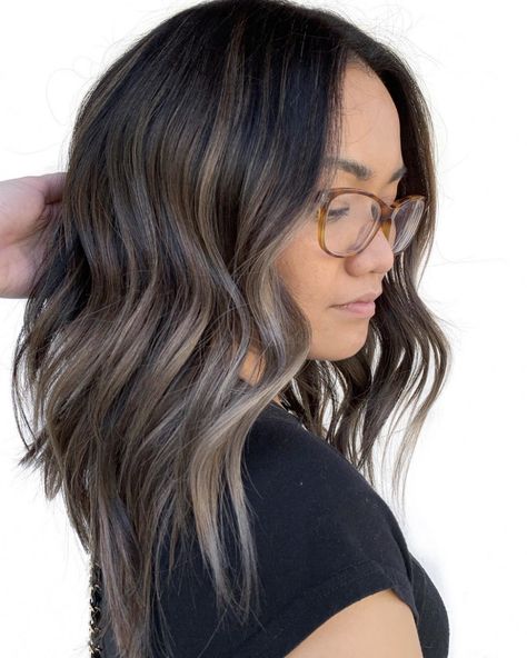 “French Roast” Is the Latest Version of the Ash Brunette Hair Colors We’re Seeing Everywhere Winter Hair Color For Brown Eyes, Partial Bayalage Brunette, Smoky Hair Color, Ash Brunette Hair, Ash Brunette Hair Color, Ash Brunette, Brown Hair Cuts, Butter Blonde, Braided Buns