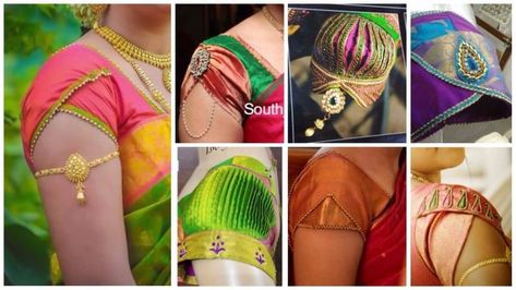 Kapda Design Blouse, Silk Blouse Hands Models Latest, Blouse Designs For Hands, Sleves Desine For Blouses, Blause Desine Latest Sleeve, Blaus Design Latest, Blouse Hand Designs Pattern, Blouse Sleeves Design Latest, Half Sleeve Blouse Designs