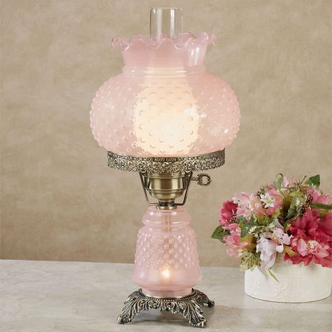 Touch of Class Mindy Hobnail Glass Table Lamp - White Shade - Handcrafted Globe - Blown by Hand - Hurricane Chimney Style - Victorian Lamps for Desk, Bedroom, Living Room - - Amazon.com British Bedroom, Vintage Oil Lamps, Fenton Lamps, Shasta Trailer, Crescent Hotel, Eureka Springs Ar, Lamps Hanging, Victorian Lamps, Honeymoon Suite