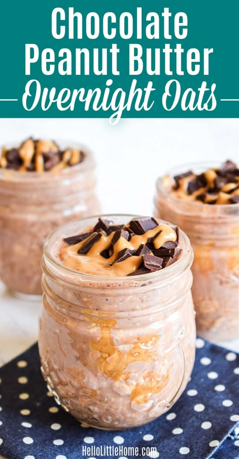 Peanut Butter And Chocolate Overnight Oats, Peanut Butter Cheesecake Overnight Oats, Easy Peanut Butter Overnight Oats, Reese Overnight Oats, Overnight Oats Recipe Chocolate Chip, Reeses Overnight Oats Recipe, Peanut Butter Chocolate Chip Overnight Oats, Reese’s Overnight Oats, Overnight Peanut Butter Oats