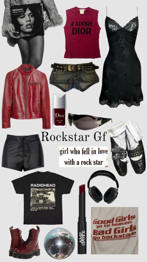 Girlfriends Outfits 90s, Rock Star Girlfriend, Aesthetic Outfits 90s, Girlfriend Clothes, Indie Rock Fashion, Afro Punk Fashion, Rockstar Aesthetic, Rockstar Gf, Modesty Outfits