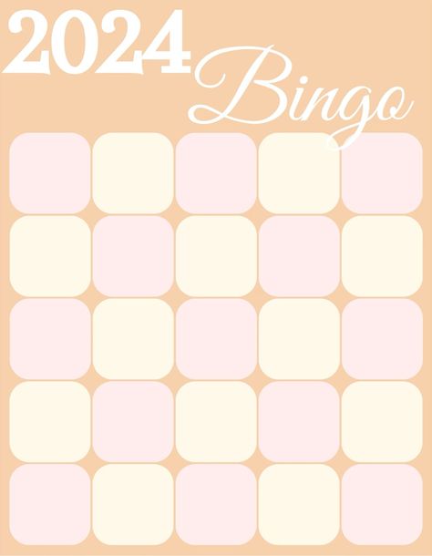 2024 Bingo Card Template Blank 2024 Bingo Template, New Years Bingo Card, 2024 New Year Resolutions Template, Vision Board Bingo Template, 2024 Bingo Card Ideas, Bingo Vision Board Template, Bingo Template Aesthetic, 2024 Resolutions Template, 2024 Bingo Card