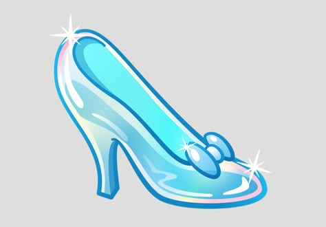 Cinderella's Glass Slipper Cinderella Slipper Drawing, Cinderella Slipper Tattoo, Cinderella Shoes Drawing, Cinderella Glass Slipper Drawing, Glass Slipper Drawing, Glass Slipper Tattoo, Cartoon Cinderella, Cinderella Clipart, Birthday Chalkboard Art