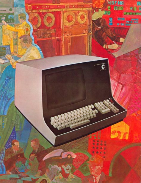 Computer Advertising, Computer Terminal, Computer History Museum, Mechanical Calculator, Crt Tv, Apple Ii, Computer History, Visual Aids, Bendy And The Ink Machine