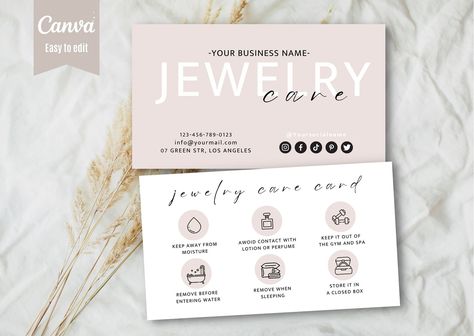 Jewelry care instructions